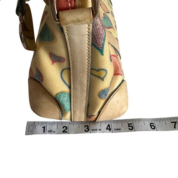 Dooney & Bourke Heart Print Satchel Y2K Vintage Coquette Bag Rare Novelty Tote - Picture 16 of 16